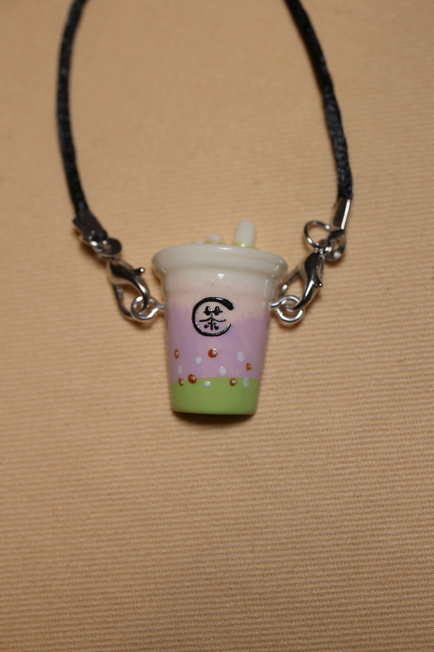Matcha Crystal Boba Milk Tea Charm