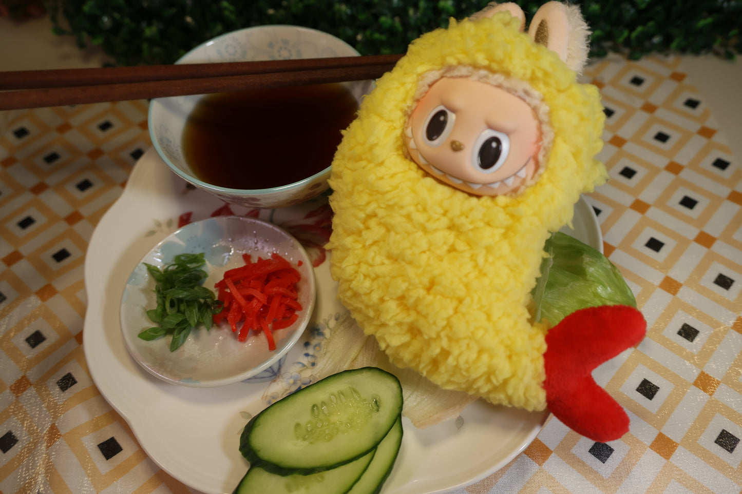 The Golden Tempura Shrimp for Labubu Outfit