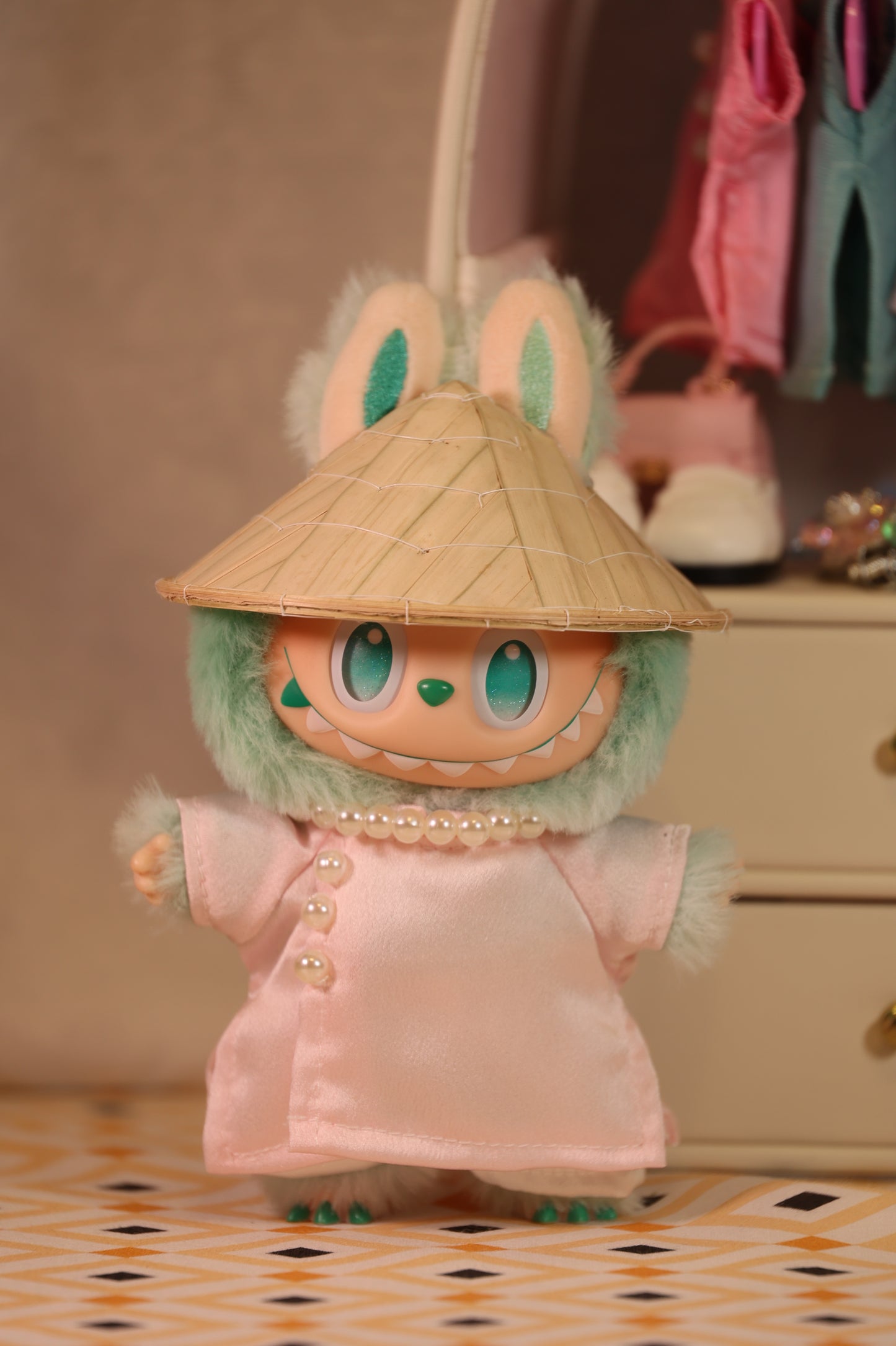 The Sweet Lychee Pink Miniature Ao Dai Set