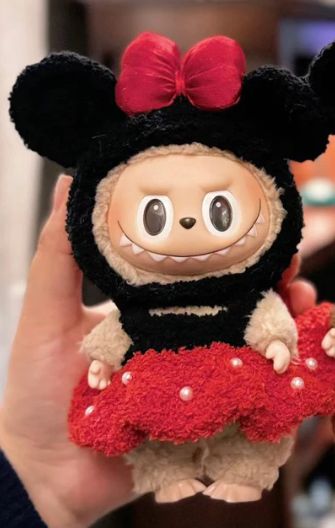 Black Mouse with Bow and Skirt